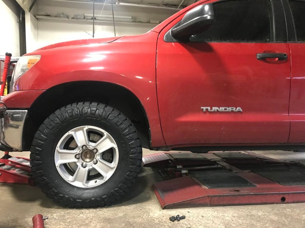 2012 Toyota Tundra with 18x8 wheels