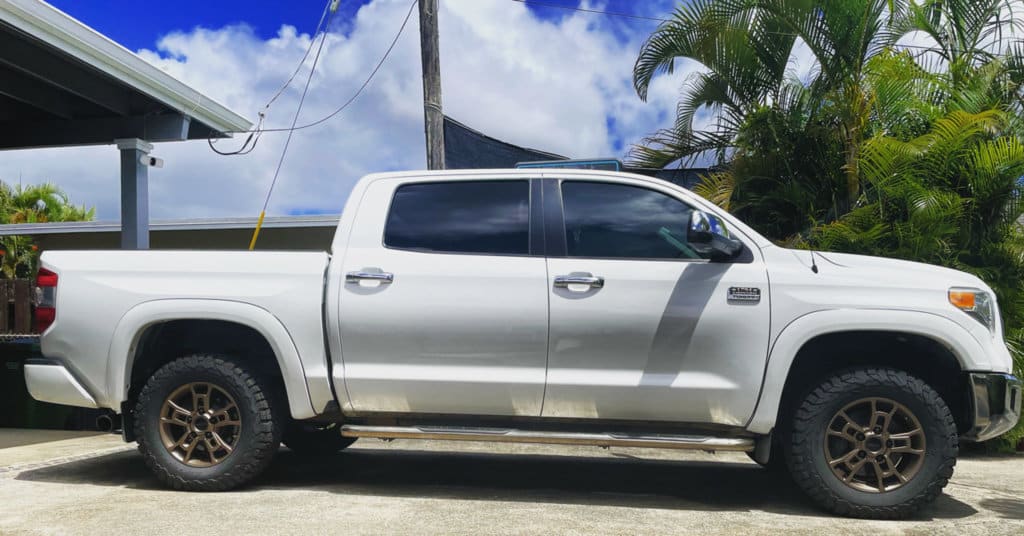 2021 Toyota Tundra with 18x8 wheels