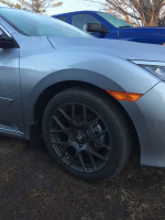 2017 Honda Civic with 17x7 wheels