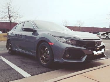 2017 Honda Civic with 17x7 wheels