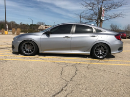 2016 Honda Civic with 18x8.5 wheels
