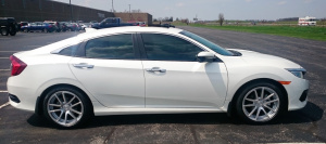 2017 Honda Civic with 18x8.5 wheels
