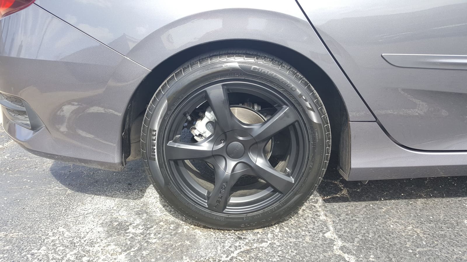 2016 Honda Civic with 17x7 wheels