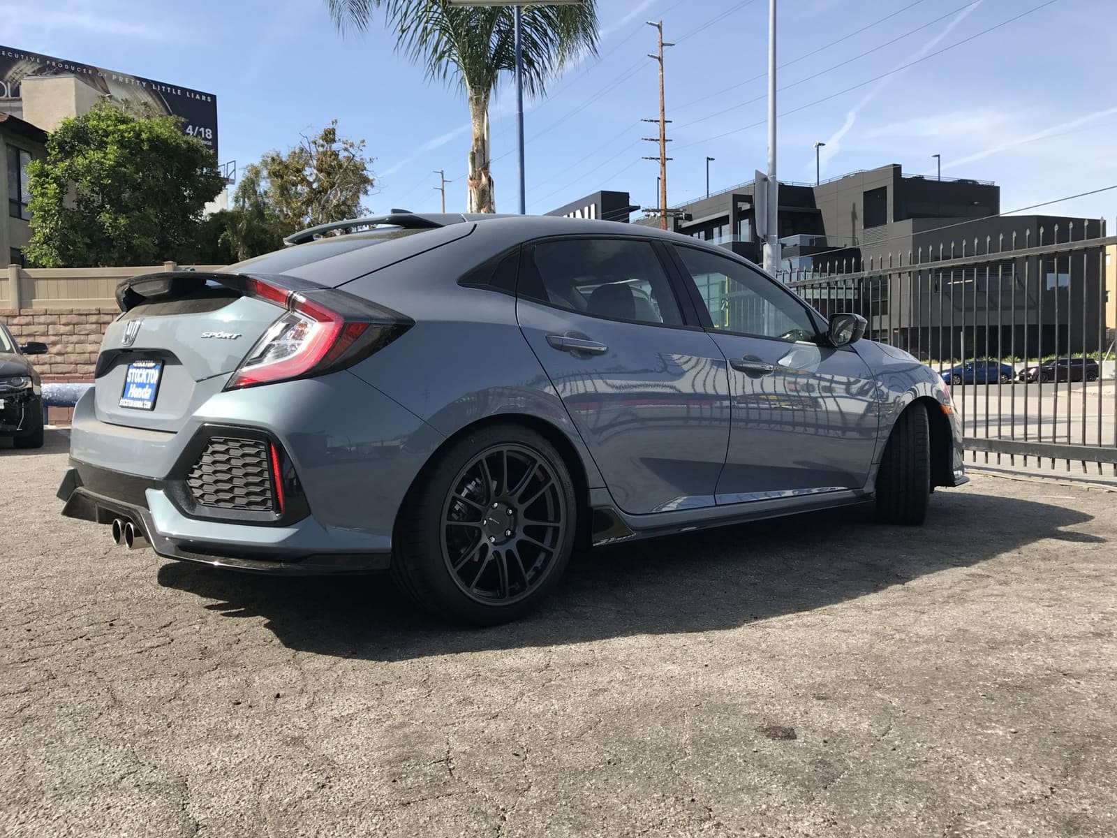2017 Honda Civic with 18x8.5 wheels