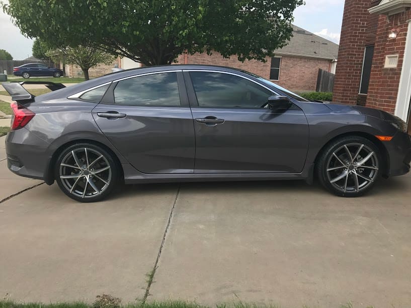 2016 Honda Civic with 19x8 wheels