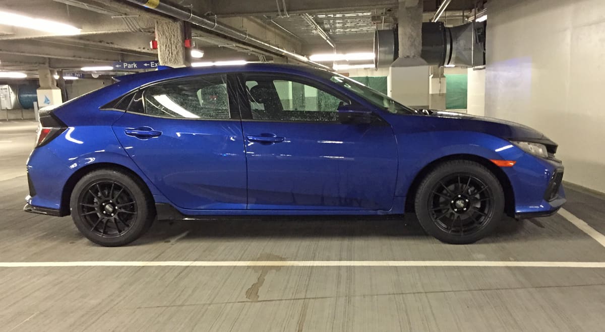 2017 Honda Civic with 17x8 wheels
