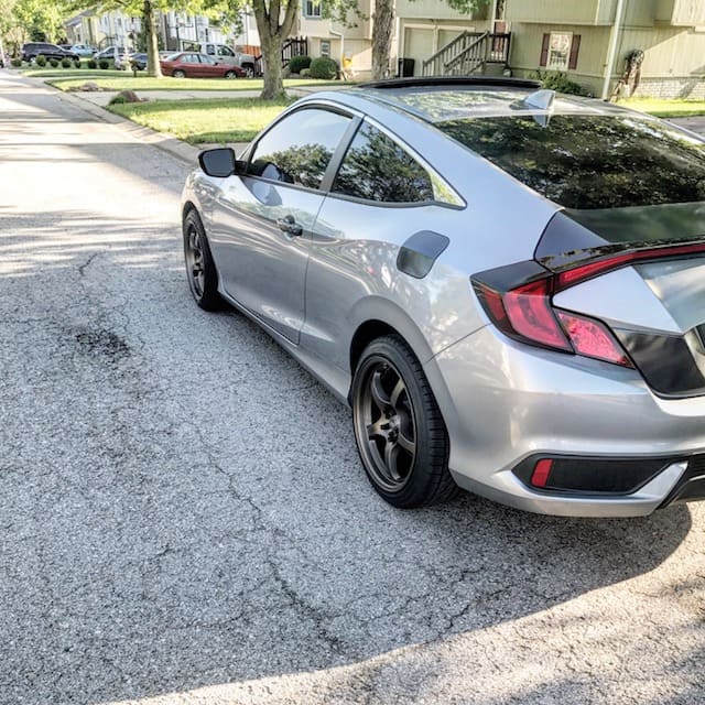 2016 Honda Civic with 18x9 wheels