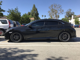 2017 Honda Civic with 18x8 wheels