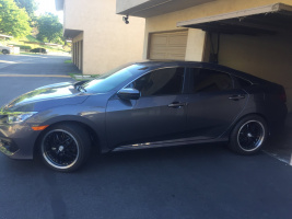 2017 Honda Civic with 18x8 wheels
