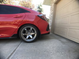 2017 Honda Civic with 18x8.5 wheels
