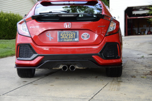 2015 Honda Civic with 18x8 wheels