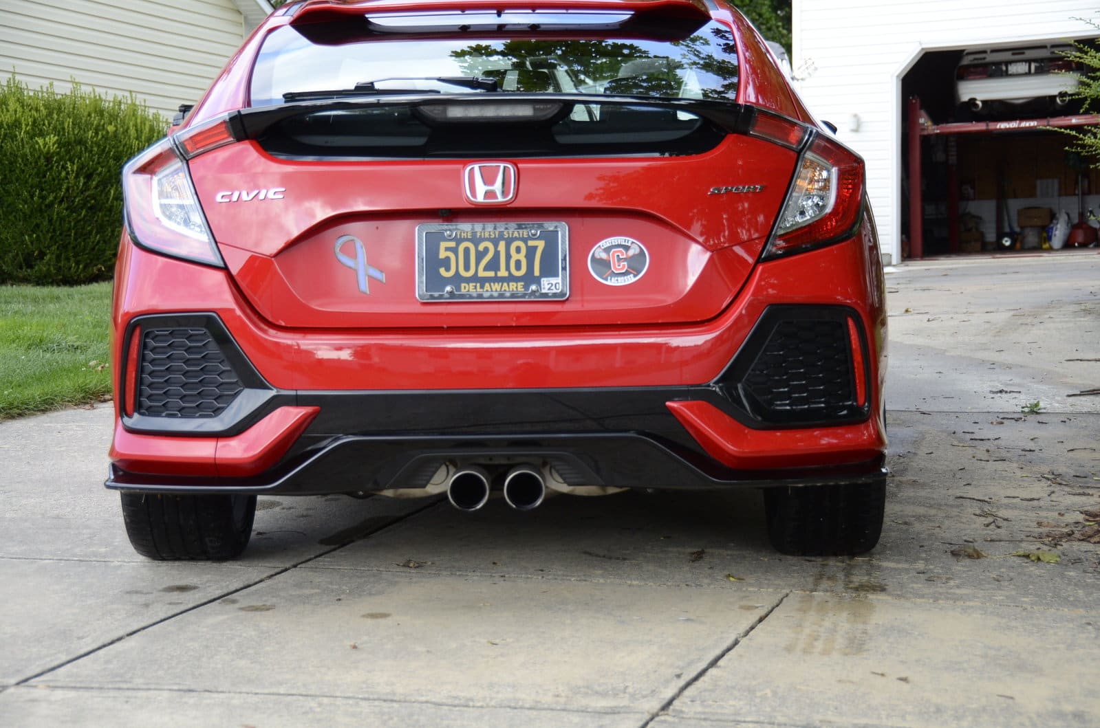 2015 Honda Civic with 18x8 wheels