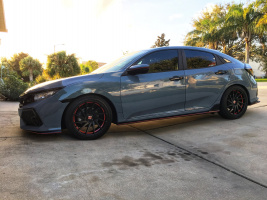 2017 Honda Civic with 18x8 wheels