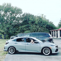 2017 Honda Civic with 18x8.5 wheels