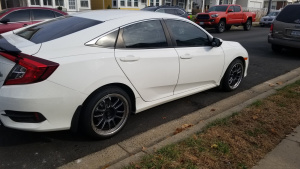 2016 Honda Civic with 18x9 wheels
