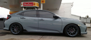 2017 Honda Civic with 18x9.5 wheels