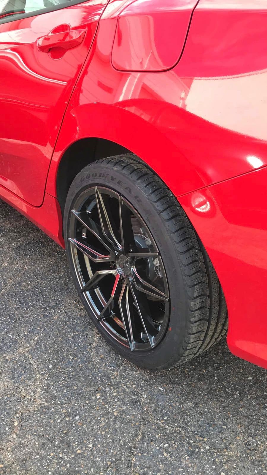 2017 Honda Civic with 18x8.5 wheels