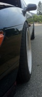 1993 Nissan S13 with 17x8 Advan Oni wheels