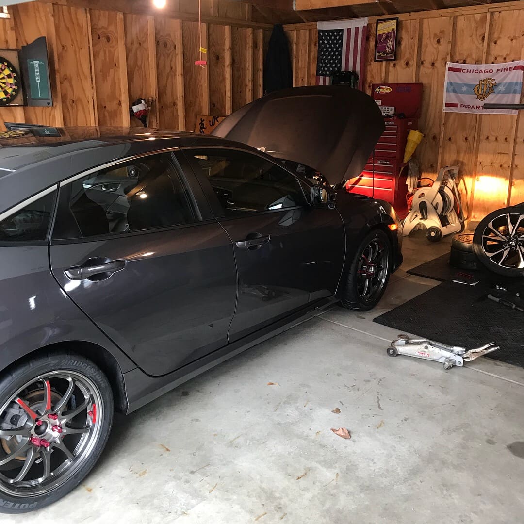 2017 Honda Civic with 18x8 wheels