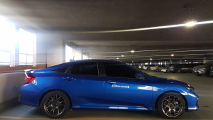 2017 Honda Civic with 18x8.5 wheels