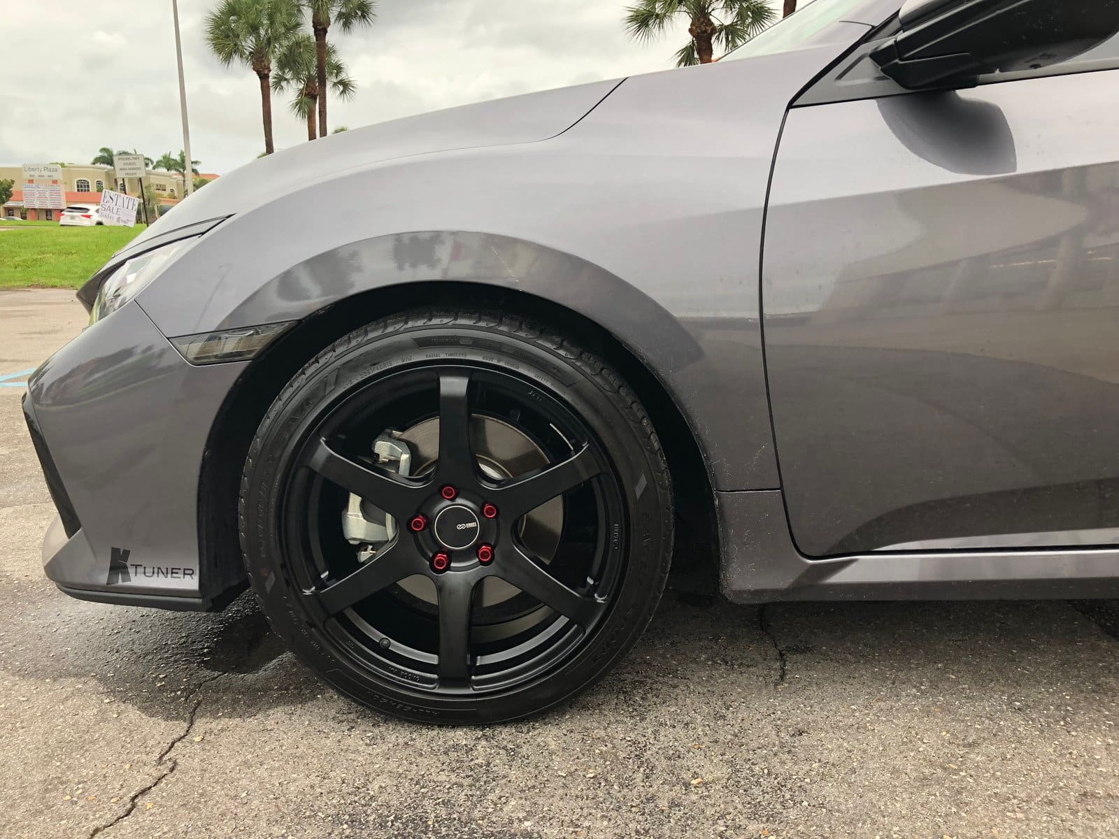 2017 Honda Civic with 18x8 wheels