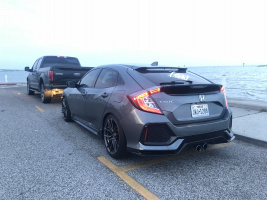 2017 Honda Civic with 18x8.5 wheels