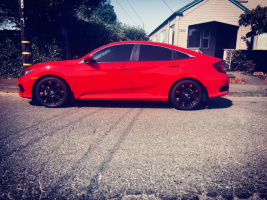2016 Honda Civic with 17x7 wheels