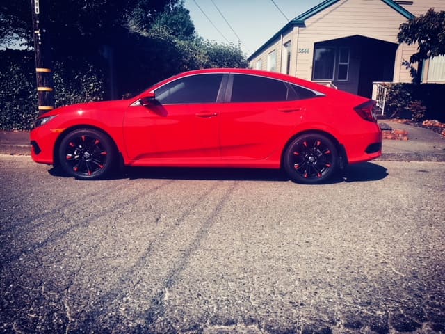2016 Honda Civic with 17x7 wheels