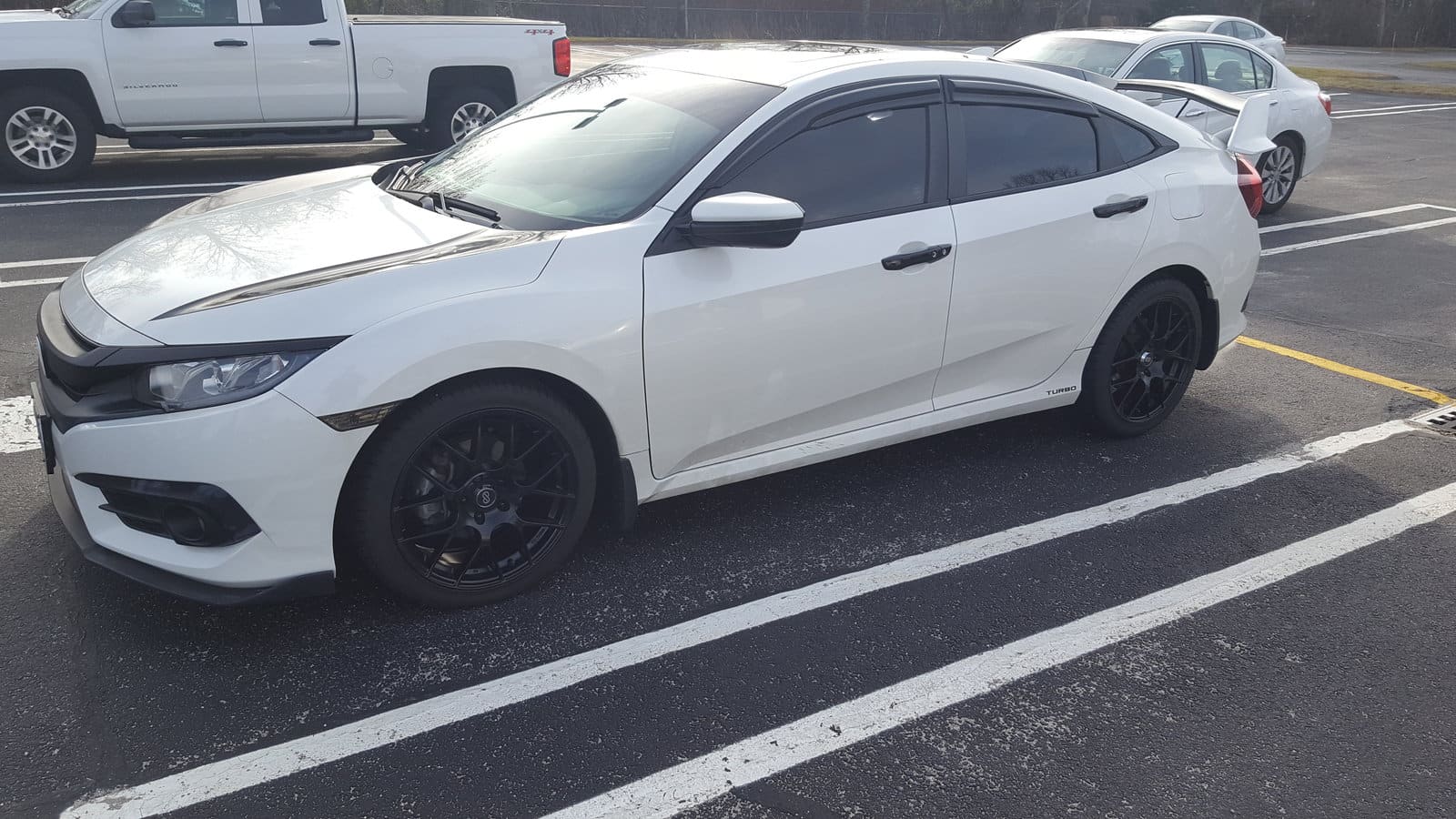 2016 Honda Civic with 18x8 wheels