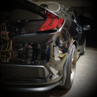 2017 Honda Civic with 18x9.5 wheels