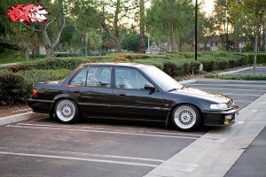 1991 Honda Civic with 15x8.5 BBS RS wheels