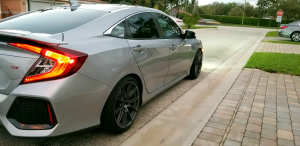 2017 Honda Civic with 18x9.5 wheels