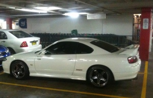 2000 Nissan S15 with 17x9 ROTA P45-R wheels