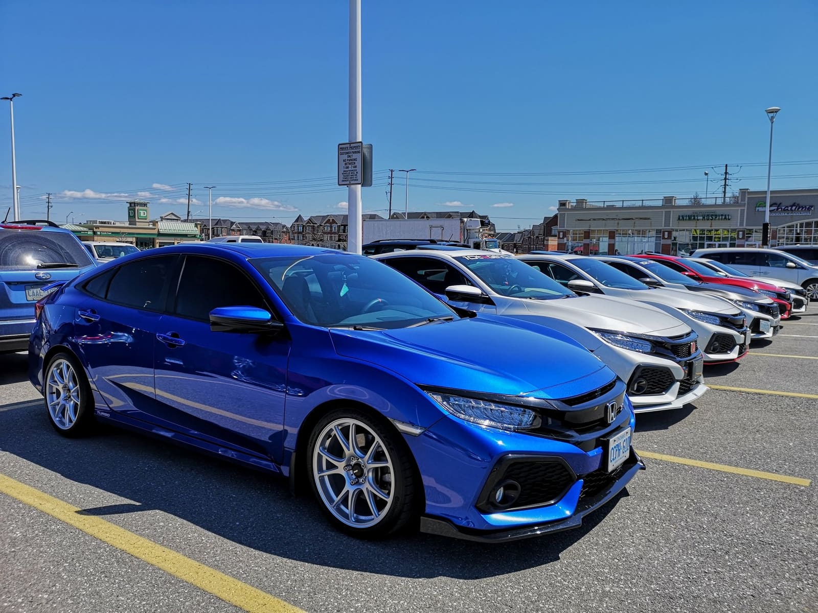 2017 Honda Civic with 18x8.5 wheels