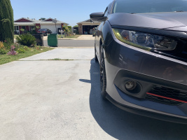 2019 Honda Civic with 18x8 wheels
