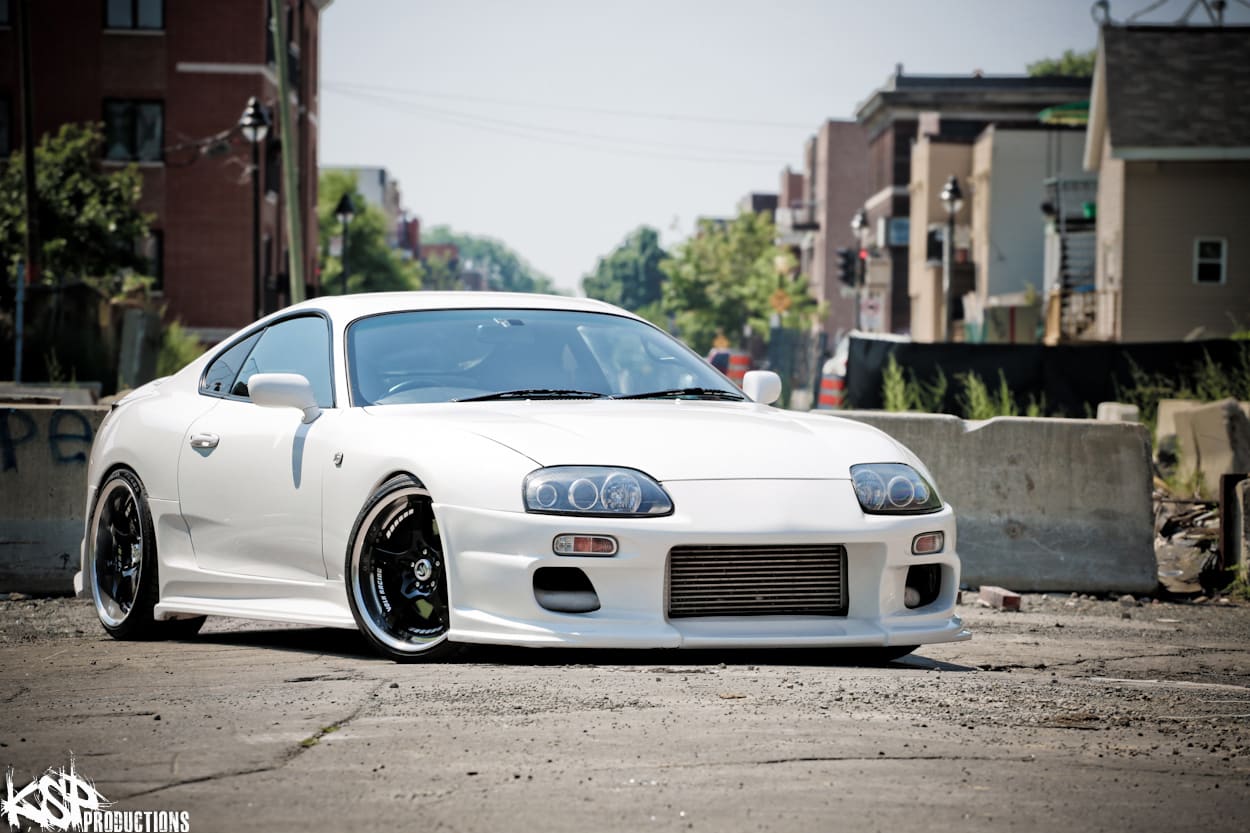 1993 Toyota Supra with 19x9.5 Volk Racing SF Challenge wheels