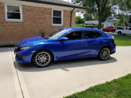 2017 Honda Civic with 18x8 wheels