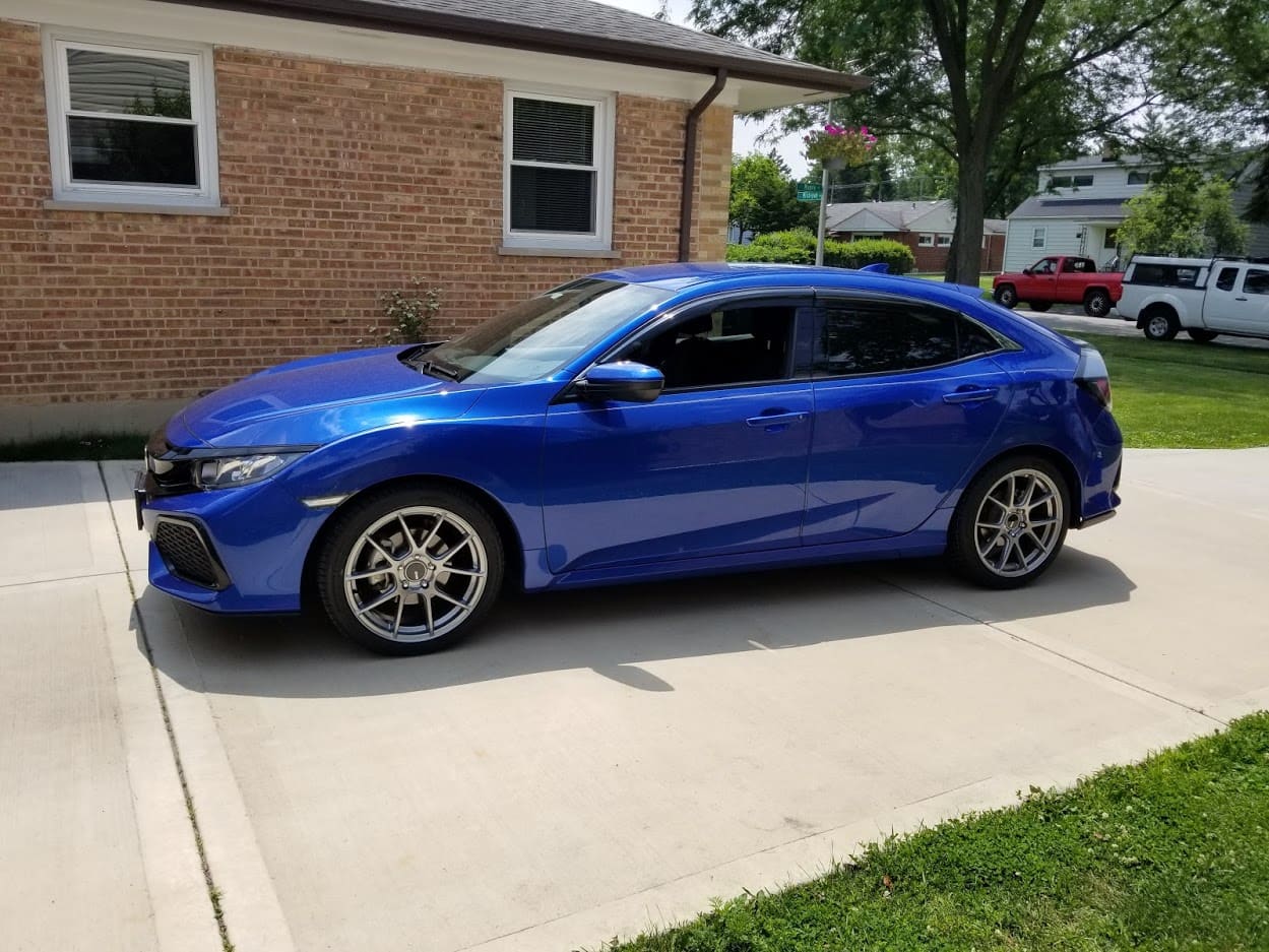 2017 Honda Civic with 18x8 wheels