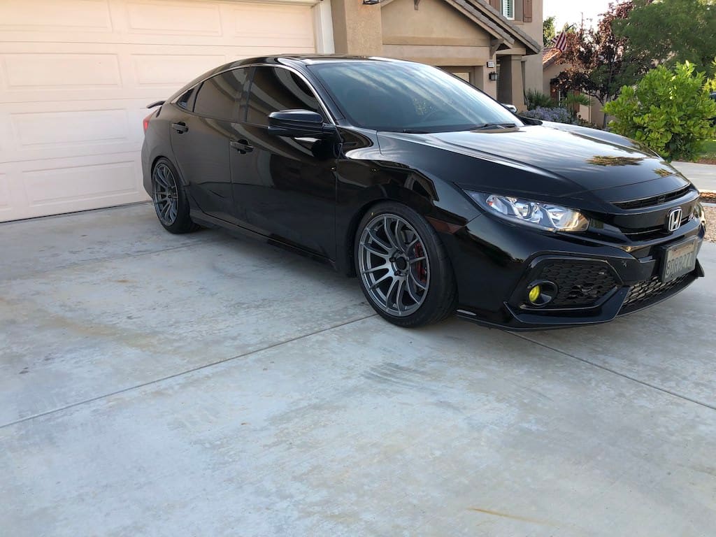 2018 Honda Civic with 18x9.5 wheels