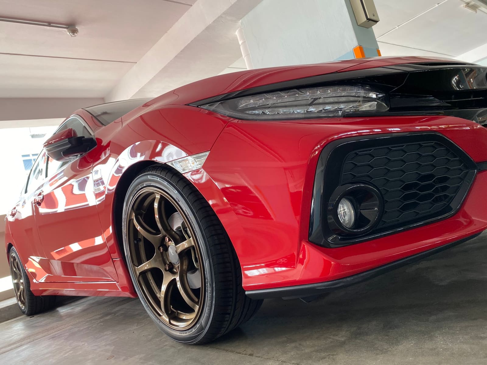 2019 Honda Civic with 18x8 wheels