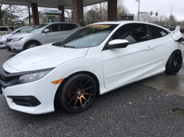 2016 Honda Civic with 18x9 wheels