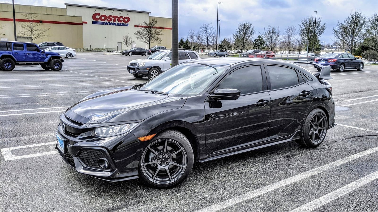 2018 Honda Civic with 18x9.5 wheels