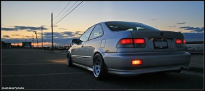 1999 Honda Civic with 15x8 Diamond Racing Steelies wheels