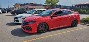 2018 Honda Civic with 18x9.5 wheels