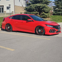 2018 Honda Civic with 17x7 wheels