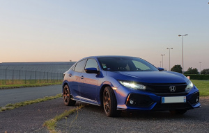 2017 Honda Civic with 18x8 JR3 wheels