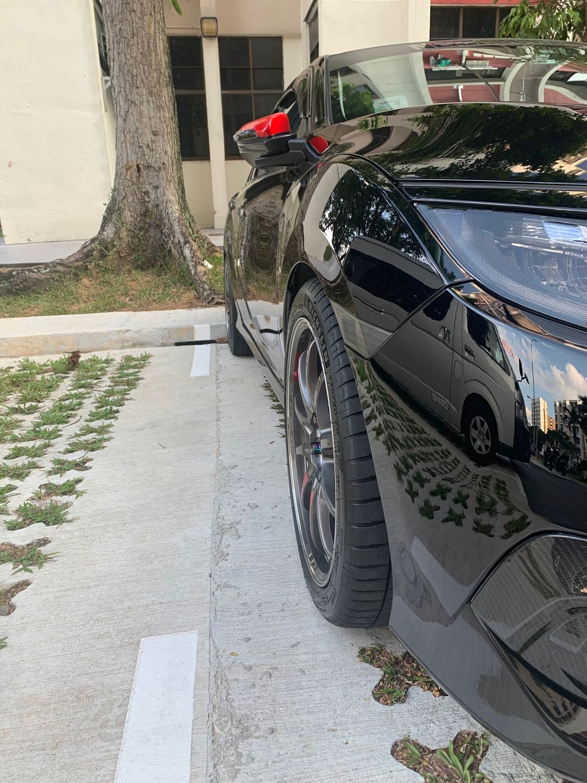 2016 Honda Civic with 18x8.5 wheels