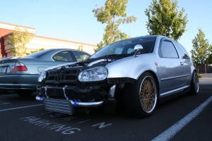 2002 Volkswagen Golf with 17x8 SSR Reverse Mesh wheels