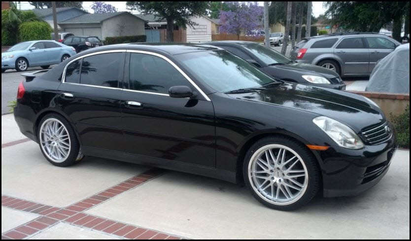 2003 Infiniti G35 with 20x8.5 Advanti Racing Kudos wheels