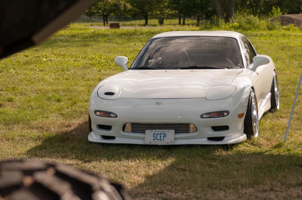 1993 Mazda RX-7 with 18x9 Work VS-KF wheels